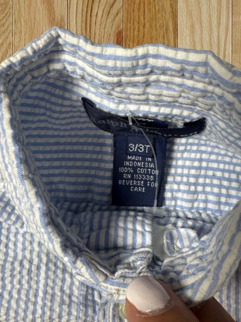 Polo by Ralph Lauren Blue & White Striped Button-Down Shirt